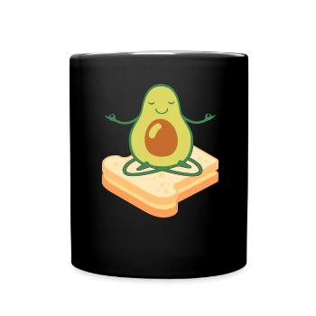 Avocado Toast - Tasse einfarbig - Schwarz - Vorne