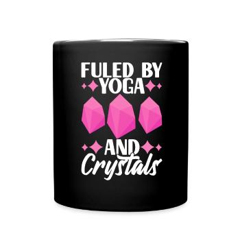 Yoga Yogi Entspannen - Tasse einfarbig - Schwarz - Vorne