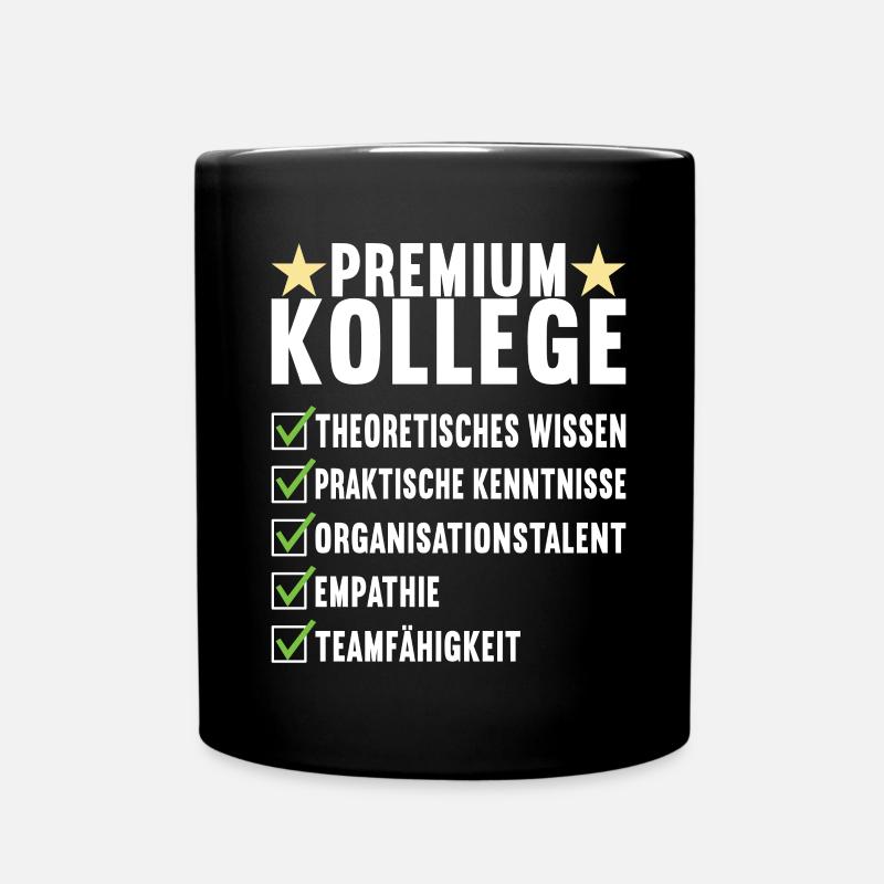Abschiedsgeschenk Jobwechsel Kollege - Tasse einfarbig - Schwarz