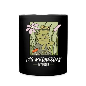 It is Wednesday my dudes! Meme Frosch - Tasse einfarbig - Schwarz - Vorne