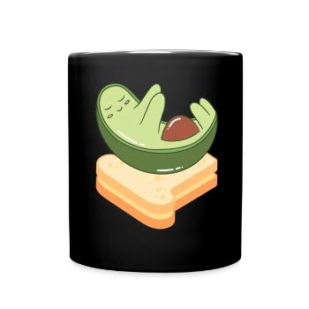 Avocado Toast - Tasse einfarbig - Schwarz - Vorne