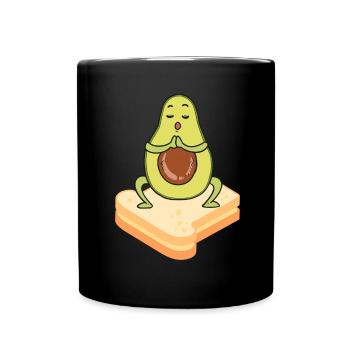 Avocado Toast - Tasse einfarbig - Schwarz - Vorne