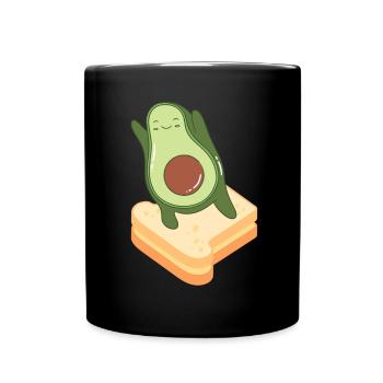 Avocado Toast - Tasse einfarbig - Schwarz - Vorne
