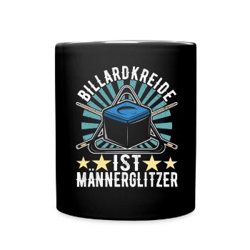 Pool Billard - Tasse einfarbig - Schwarz - Vorne