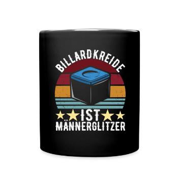 Pool Billard - Tasse einfarbig - Schwarz - Vorne