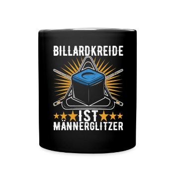 Pool Billard - Tasse einfarbig - Schwarz - Vorne