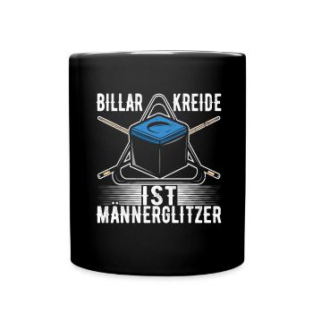 Pool Billard - Tasse einfarbig - Schwarz - Vorne