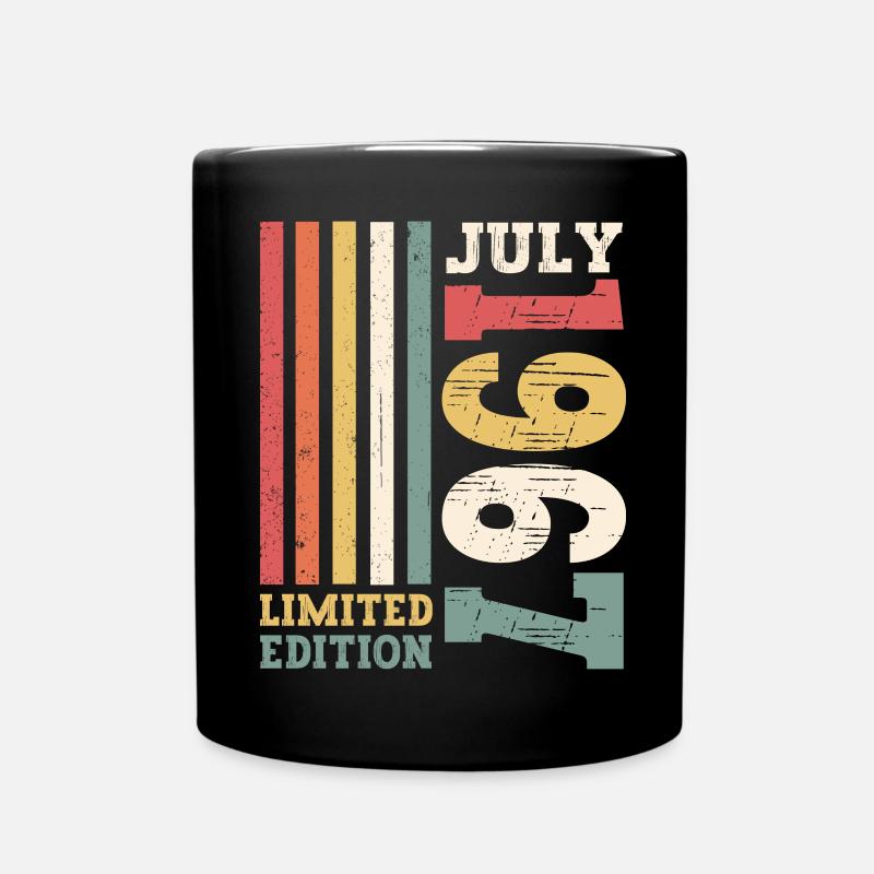 Limited Edition Juli 1967 55. Geburtstag Herren - Tasse einfarbig - Schwarz
