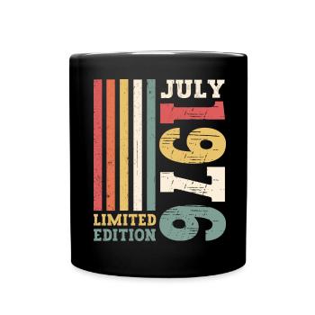 Édition limitée Juillet 1976 46e anniversaire Hommes - Mug uni - noir - Devant
