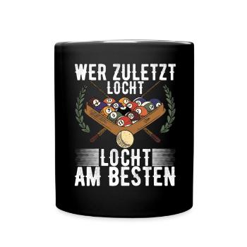 Pool Billard - Tasse einfarbig - Schwarz - Vorne