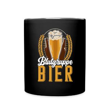 Bierbrauen Bierbrauer - Tasse einfarbig - Schwarz - Vorne