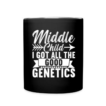 Middle Children Middle Siblings - Full Colour Mug - black - Front