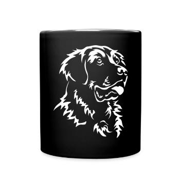 Golden Retriever Head "Black Edition" - Full Colour Mug - black - Front