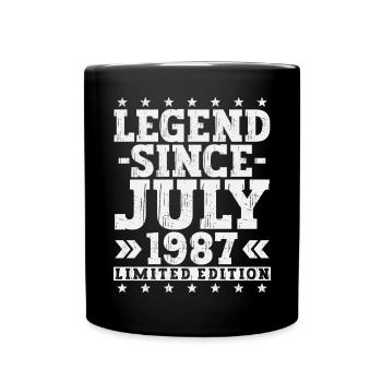 Légende Juillet 1987 Vintage Cadeau d’anniversaire - Mug uni - noir - Devant