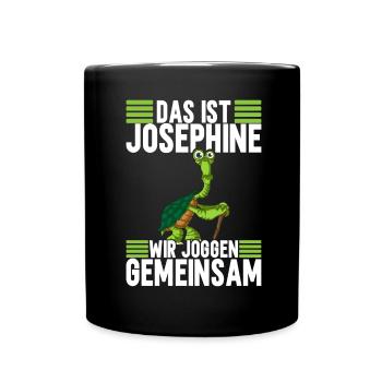 Joggen Sport Lustiger Spruch - Tasse einfarbig - Schwarz - Vorne