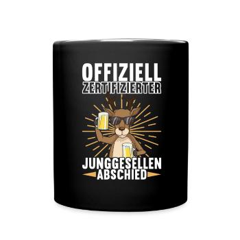 Junggesellenabschied Bräutigam Poltern - Tasse einfarbig - Schwarz - Vorne