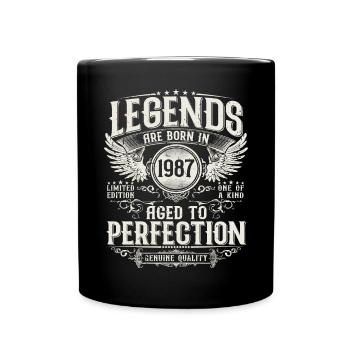 Millésime 1987 Born Legends Cadeau d’anniversaire - Mug uni - noir - Devant