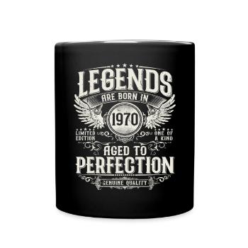 Né en 1970 Legends Cadeau d’anniversaire - Mug uni - noir - Devant