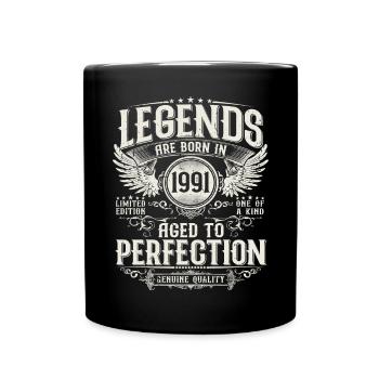 Né en 1991 Legends Cadeau d’anniversaire - Mug uni - noir - Devant