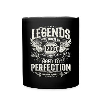 Né en 1966 Legends Cadeau d’anniversaire - Mug uni - noir - Devant