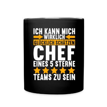 Abteilungsleiter Chef - Tasse einfarbig - Schwarz - Vorne
