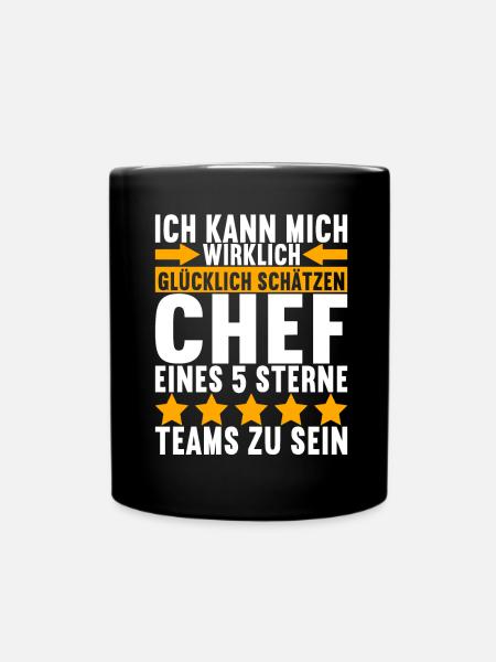 Abteilungsleiter Chef - Tasse einfarbig - Schwarz