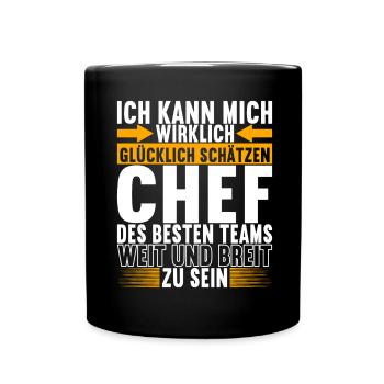 Abteilungsleiter Chef - Tasse einfarbig - Schwarz - Vorne