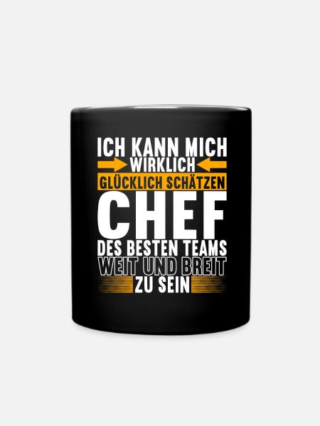 Abteilungsleiter Chef - Tasse einfarbig - Schwarz