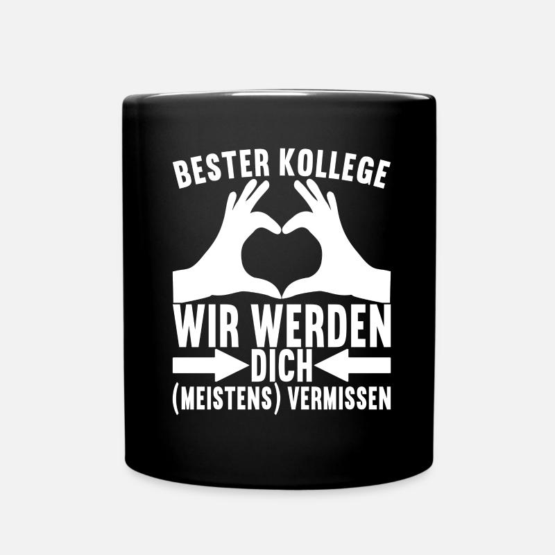 Abschiedsgeschenk Jobwechsel Kollege - Tasse einfarbig - Schwarz