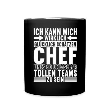 Abteilungsleiter Chef - Tasse einfarbig - Schwarz - Vorne