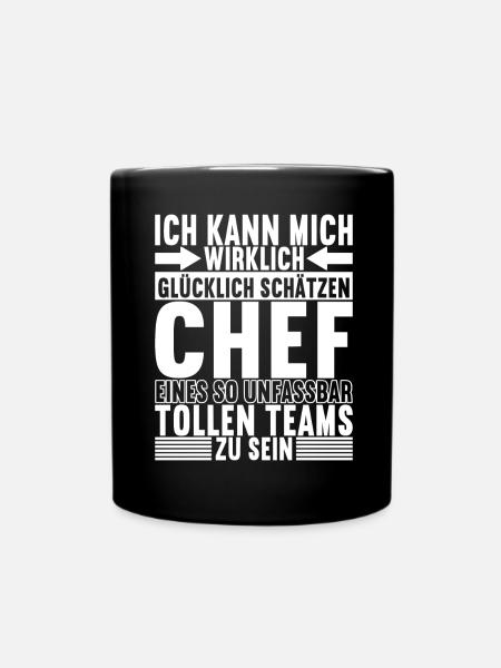 Abteilungsleiter Chef - Tasse einfarbig - Schwarz