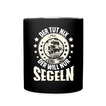 Segeln Segler Segelboot - Tasse einfarbig - Schwarz - Vorne