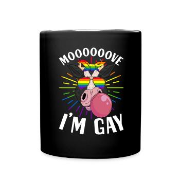 Fierté gaie LGBTQ - Mug uni - noir - Devant