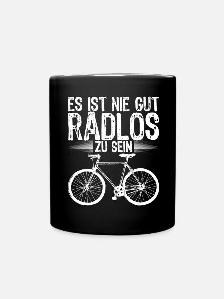 Fahrrad Fahrradfahren MTB - Tasse einfarbig - Schwarz