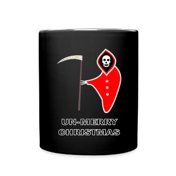 Christmas Grim Reaper unmerry Christmas Goth Santa - Full Colour Mug - black - Front