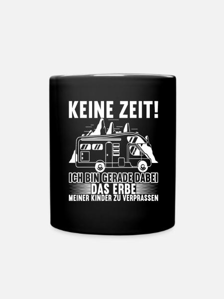 Camping Wohnmobil - Tasse einfarbig - Schwarz