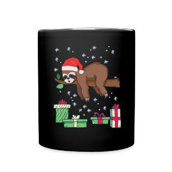 Paresseux de Noël - Mug uni - noir - Devant