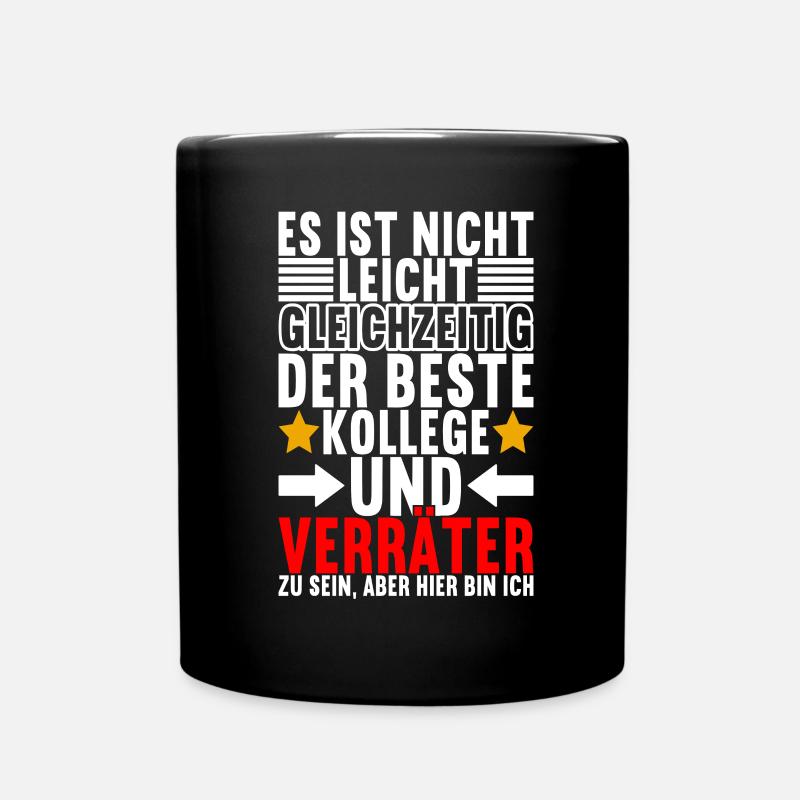Abschiedsgeschenk Jobwechsel Kollege - Tasse einfarbig - Schwarz