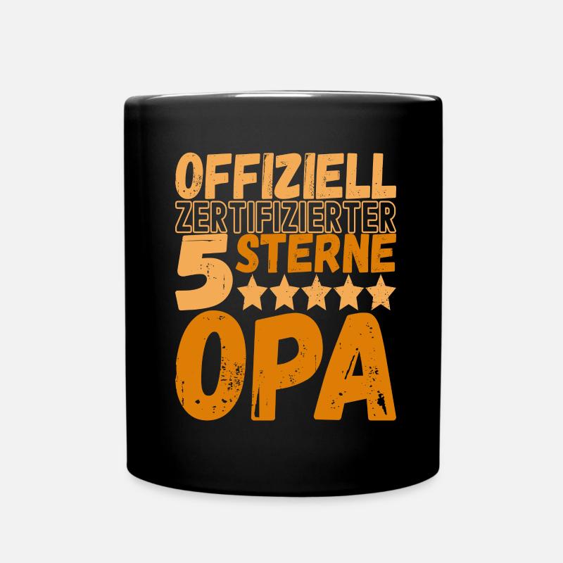 Opa Großvater - Tasse einfarbig - Schwarz