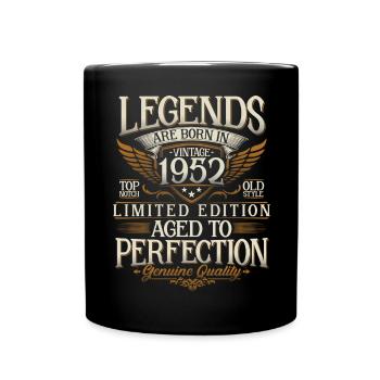 Né en 1952 Legends Cadeau d’anniversaire - Mug uni - noir - Devant