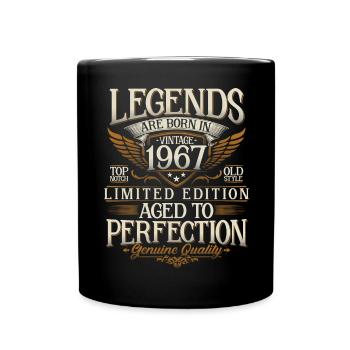 Born in 1967 Legends Birthday Gift - Full Colour Mug - black - Front