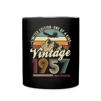 Vintage 1957 Vintage Anniversaire Rétro Cadeau - Mug uni - noir - Devant
