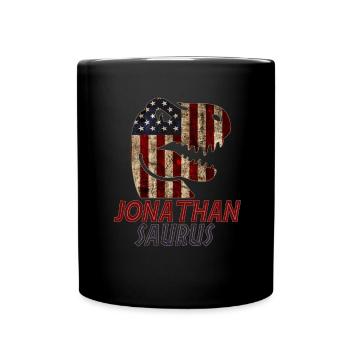Patriotic Jonathan Dinosaur Jonathansaurus - Tasse einfarbig - Schwarz - Vorne