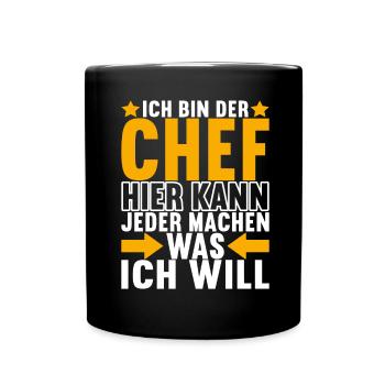 Abteilungsleiter Chef - Tasse einfarbig - Schwarz - Vorne