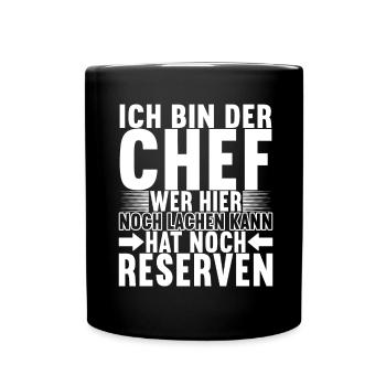 Abteilungsleiter Chef - Tasse einfarbig - Schwarz - Vorne