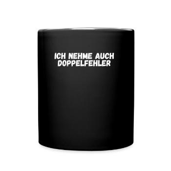 Ich nehme auch Doppelfehler | Tennis - Tasse einfarbig - Schwarz - Vorne