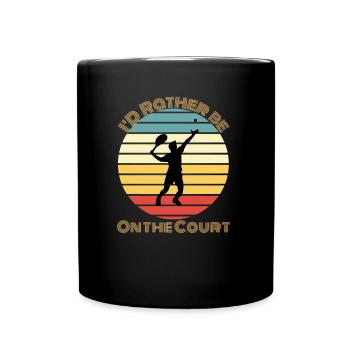 On the court | Tennis - Tasse einfarbig - Schwarz - Vorne