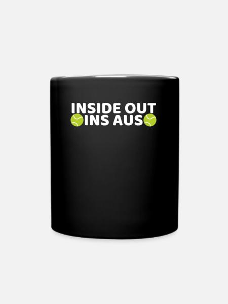 Inside out | Tennis | Lustig - Tasse einfarbig - Schwarz
