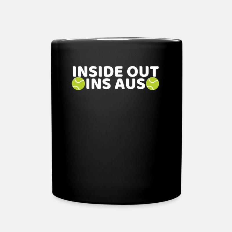 Inside out | Tennis | Lustig - Tasse einfarbig - Schwarz