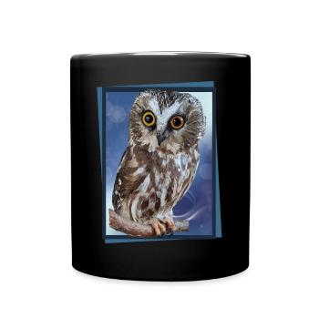 Northern owl - Full Colour Mug - black - Front